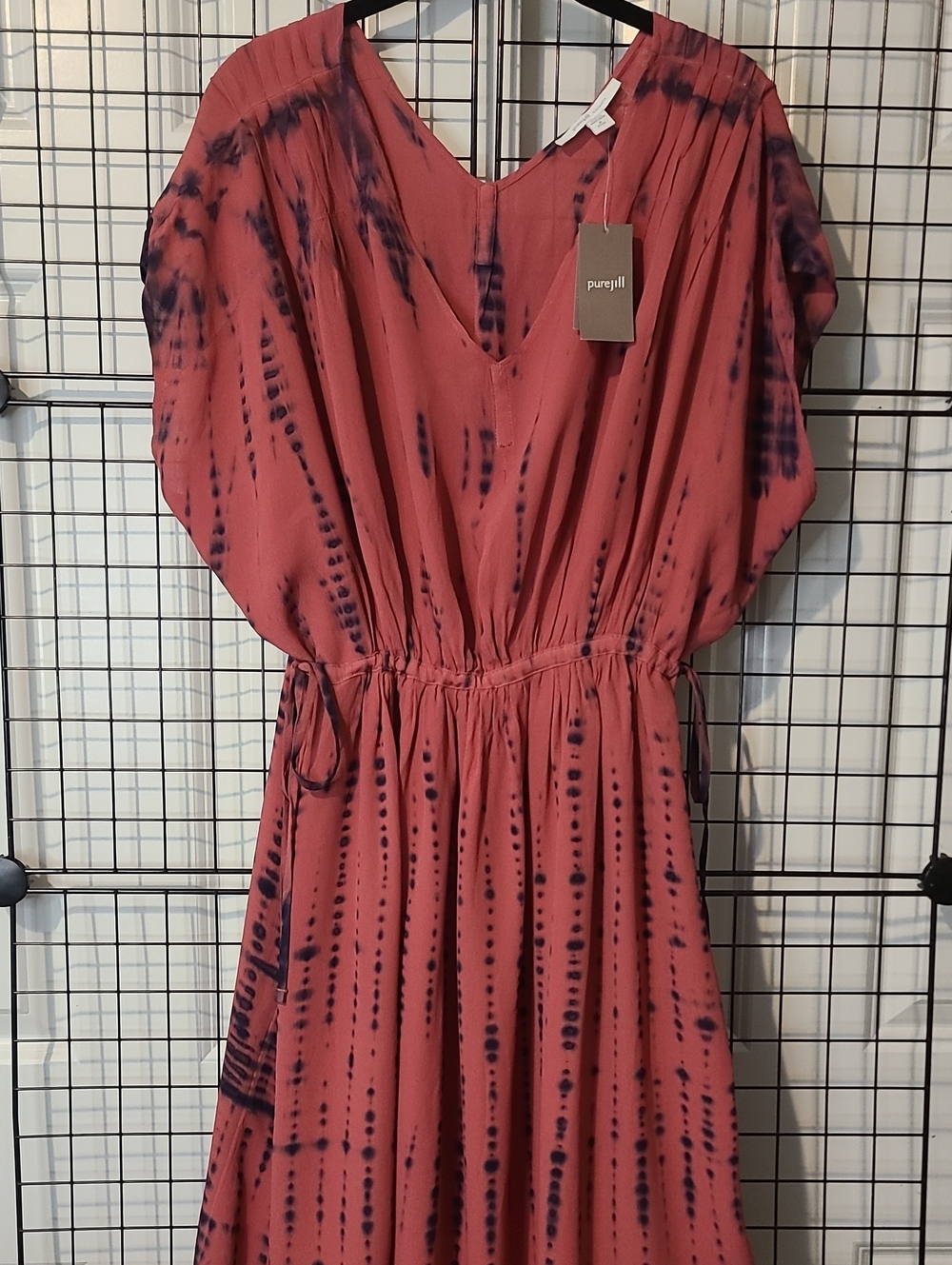 NEW J.Jill Comfy Light Hand Tie-Dyed Summer Dress - Picture 2 of 9